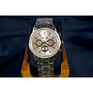 Emporio Moda Italia Limited Edition Gold Tone Crystal Quartz Watch w/Box New Bat
